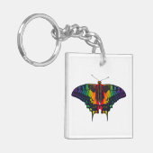 Philadelphia Rainbow Pride Flag Swallowtail Sleutelhanger (Voorkant Links)