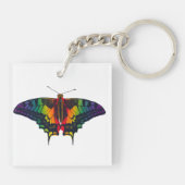 Philadelphia Rainbow Pride Flag Swallowtail Sleutelhanger (Achterkant)