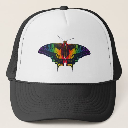 Philadelphia Rainbow Pride Flag Swallowtail Trucker Pet (Voorkant)