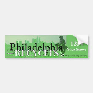 Philadelphia Recycles (Skyline & Penn) Bumpersticker