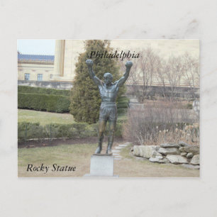 Philadelphia Rocky Standbeeld Ansichtkaart Briefkaart