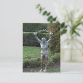 Philadelphia Rocky Statue Briefkaart (Staand voorkant)