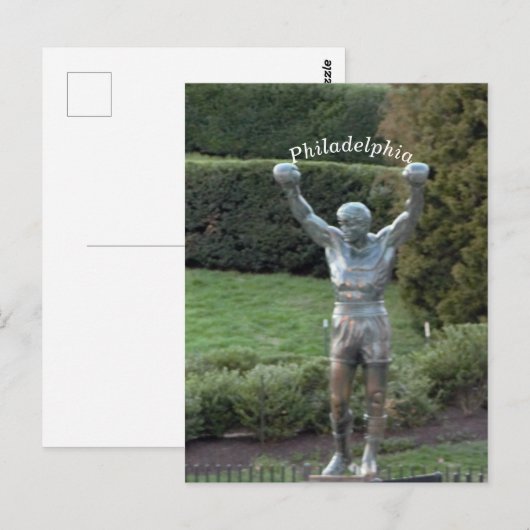 Philadelphia Rocky Statue Briefkaart (Voorkant / Achterkant)