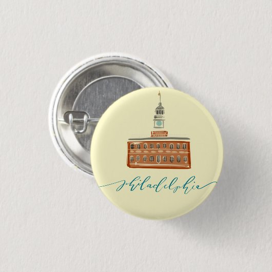 Philadelphia Ronde Button 3,2 Cm (Voorkant /achterkant)