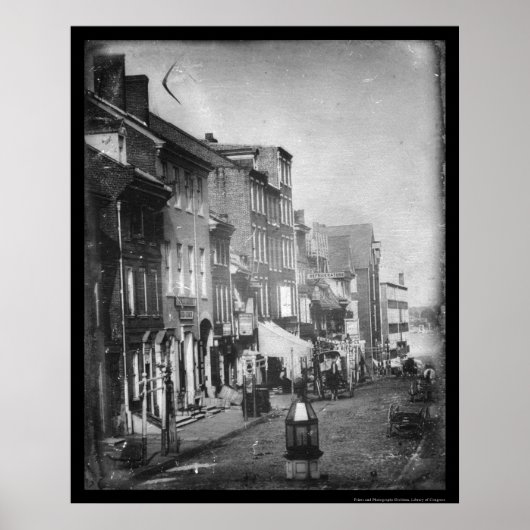 Philadelphia Scene Daguerreotype 1842 Poster (Voorkant)