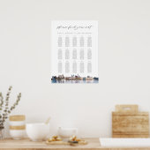 PHILADELPHIA Schilderde skyline Wedding Seding Cha Poster (Keuken)