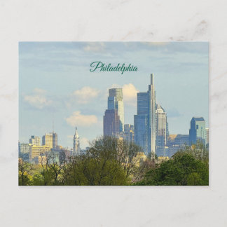 Philadelphia Silhouet Foto Ansichtkaart Briefkaart