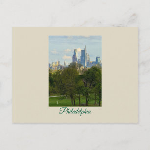 Philadelphia Silhouet Foto Ansichtkaart Briefkaart
