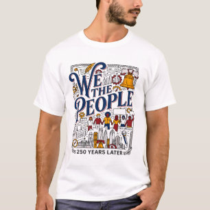 Philadelphia Silhouet Met We The People Tekst T-shirt