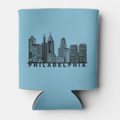 Philadelphia Silhouet van de Skyline Blikjeskoeler (Voorkant)