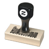 Philadelphia Silhouet van de Skyline Rubberstempel (Stempel)