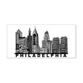 Philadelphia Silhouet van de Skyline Rubberstempel (Afrduk)