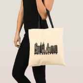 Philadelphia Silhouet van de Skyline  Tote Bag (Voorkant (product))