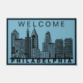 Philadelphia Silhouet van de Stad Deurmat (Voorkant)