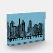 Philadelphia Silhouet van de Stad  Fotoblokken (Links)