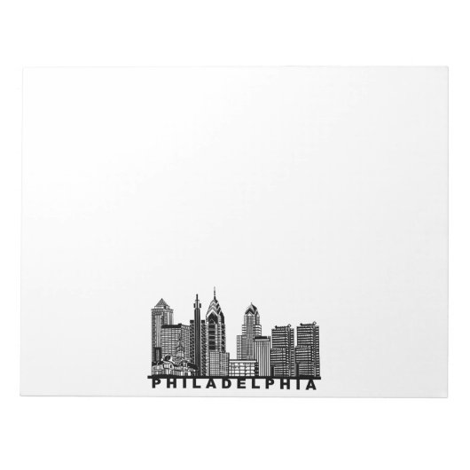 Philadelphia Silhouet van de Stad Notitieblok (Voorkant)