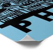 Philadelphia Silhouet van de Stad  Poster (Hoek)