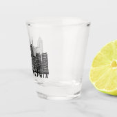 Philadelphia Silhouet van de Stad Shot Glas (Rechts)