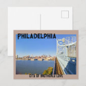 Philadelphia Silhouette Ansichtkaart Briefkaart (Voorkant / Achterkant)