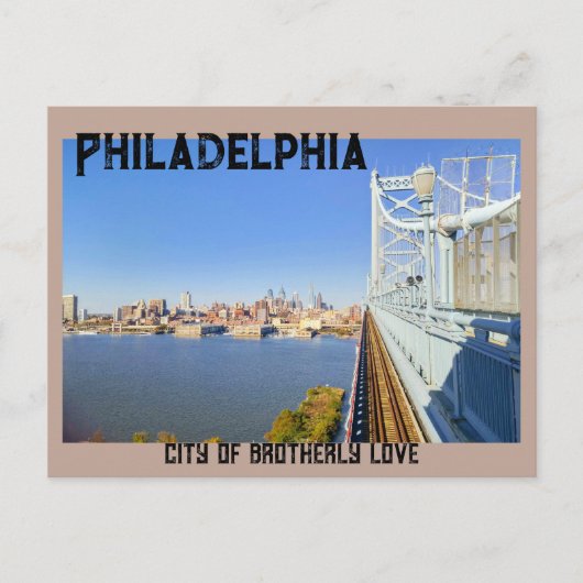 Philadelphia Silhouette Ansichtkaart Briefkaart (Voorkant)