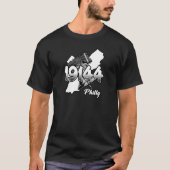 Philadelphia Silhouette met postcode 19144 en Li T-shirt (Voorkant)
