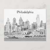 Philadelphia Sketch Briefkaart (Voorkant)