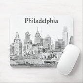 Philadelphia Sketch Mousepad Muismat (Met muis)