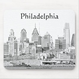 Philadelphia Sketch Mousepad Muismat