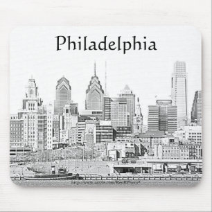 Philadelphia Sketch Mousepad Muismat