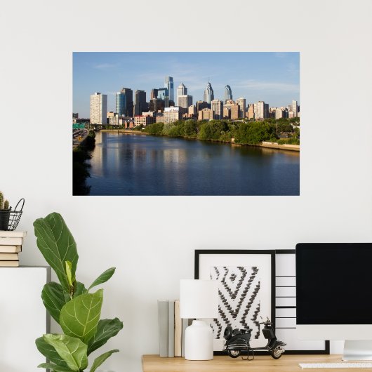Philadelphia Skyline 1 Poster (Thuiskantoor)