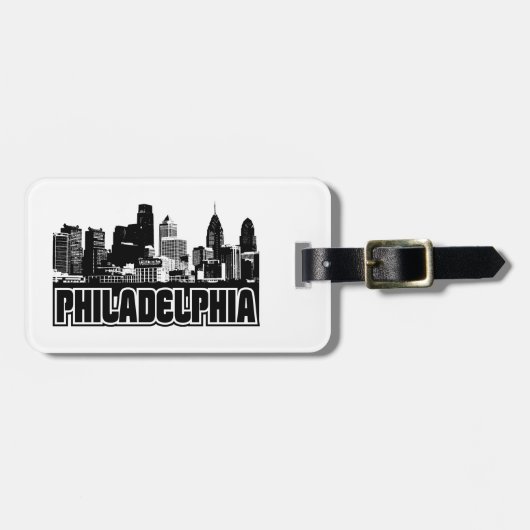 Philadelphia Skyline Bagagelabel (Voorkant horizontaal)