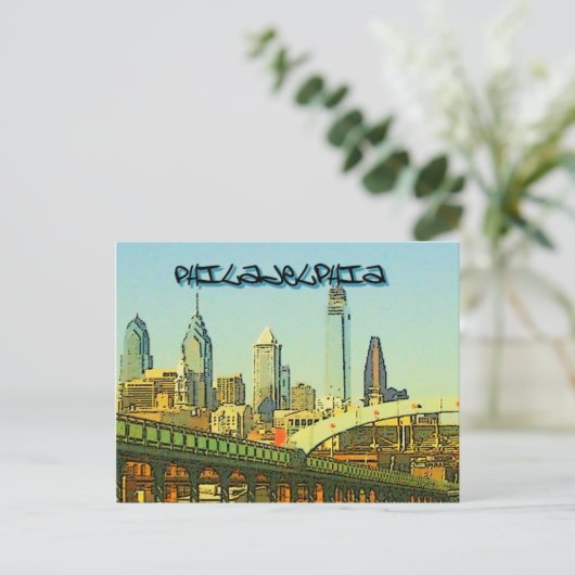 Philadelphia Skyline Briefkaart (Staand voorkant)
