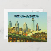 Philadelphia Skyline Briefkaart (Voorkant / Achterkant)