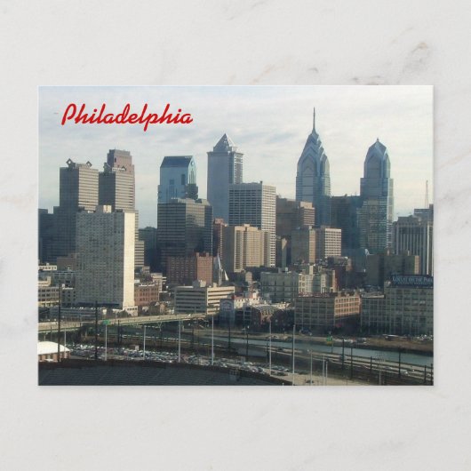 Philadelphia Skyline Briefkaart (Voorkant)