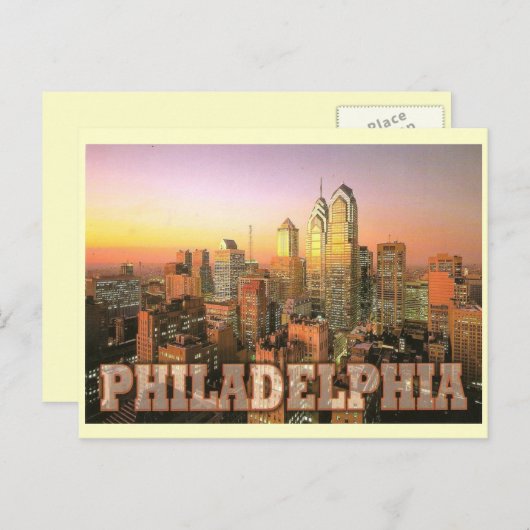 PHILADELPHIA SKYLINE BRIEFKAART (Voorkant / Achterkant)