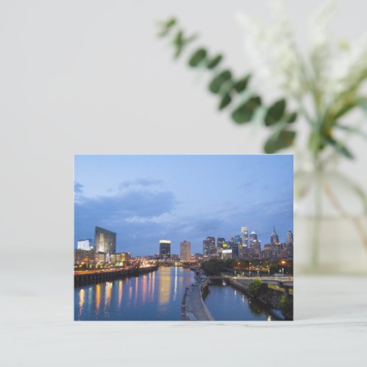 Philadelphia skyline briefkaart (Staand voorkant)