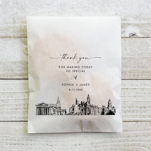Philadelphia Skyline Bruiloft Dank u Favor Tassen Bedankzakje