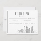 Philadelphia Skyline | Bruiloft RSVP + Maaltijd ke (Voorkant)