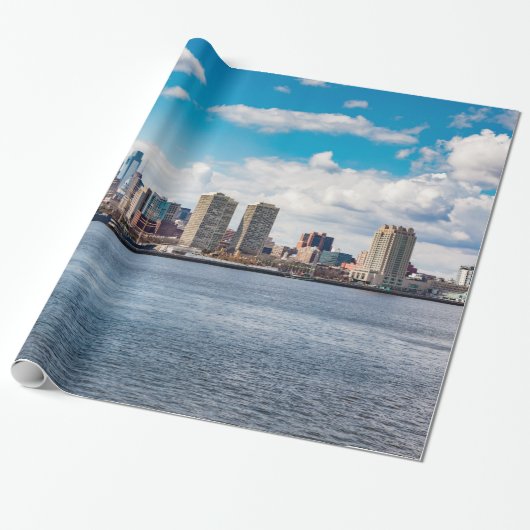 Philadelphia Skyline Cadeaupapier (Uitgerold)