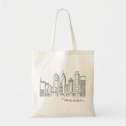 Philadelphia Skyline Canvas tas (Voorkant)
