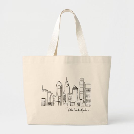 Philadelphia Skyline Canvas tas - Jumbo/groot form (Voorkant)