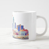 Philadelphia Skyline Color Sketch Jumbo Mok (Rechts)