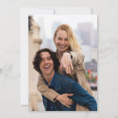 Philadelphia Skyline Destination Photo Wedding Kaart (Achterkant)