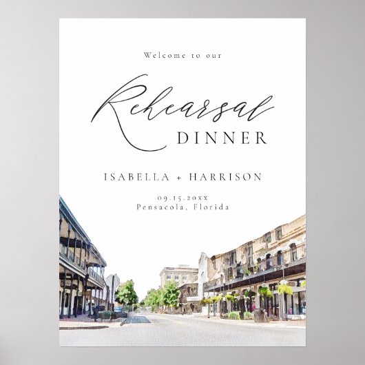 PHILADELPHIA Skyline Destination WeddenWelcome Poster (Voorkant)