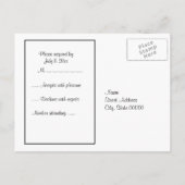 Philadelphia Skyline Etch BW Red RSVP 1 Uitnodiging Briefkaart (Achterkant)