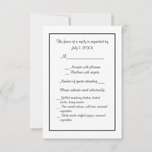 Philadelphia Skyline Etch BW Red RSVP Menu (Achterkant)