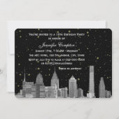 Philadelphia Skyline Etch Starry DIY BG Sweet 16 H Kaart (Achterkant)