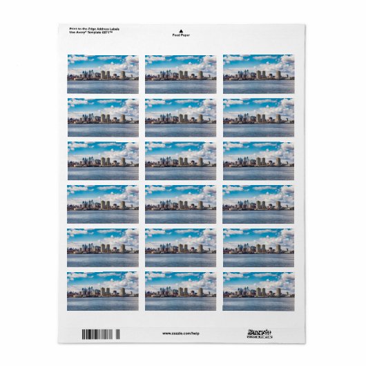 Philadelphia Skyline Etiket (Full Sheet)