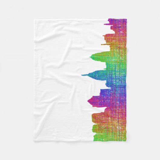 Philadelphia skyline fleece deken (Voorkant)