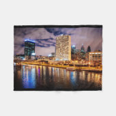 Philadelphia Skyline Fleece Deken (Voorkant (Horizontaal))